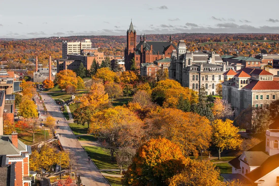 A beauty shot of Syracuse University's campus.